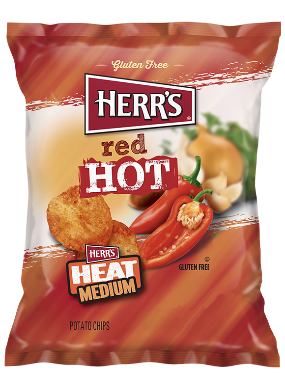 HERR'S Red Hot Potato Chips 28g (84 pack) (819)  - W20+ N2