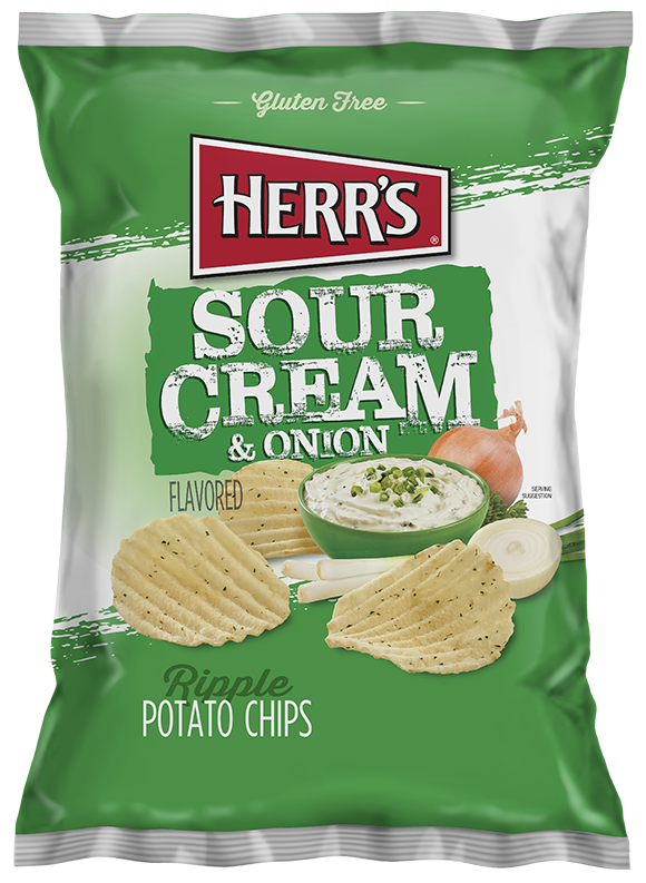 HERR'S Sour Cream & Onion Potato Chips 28g (84 pack) (692) - W13/14/15/10/11/12