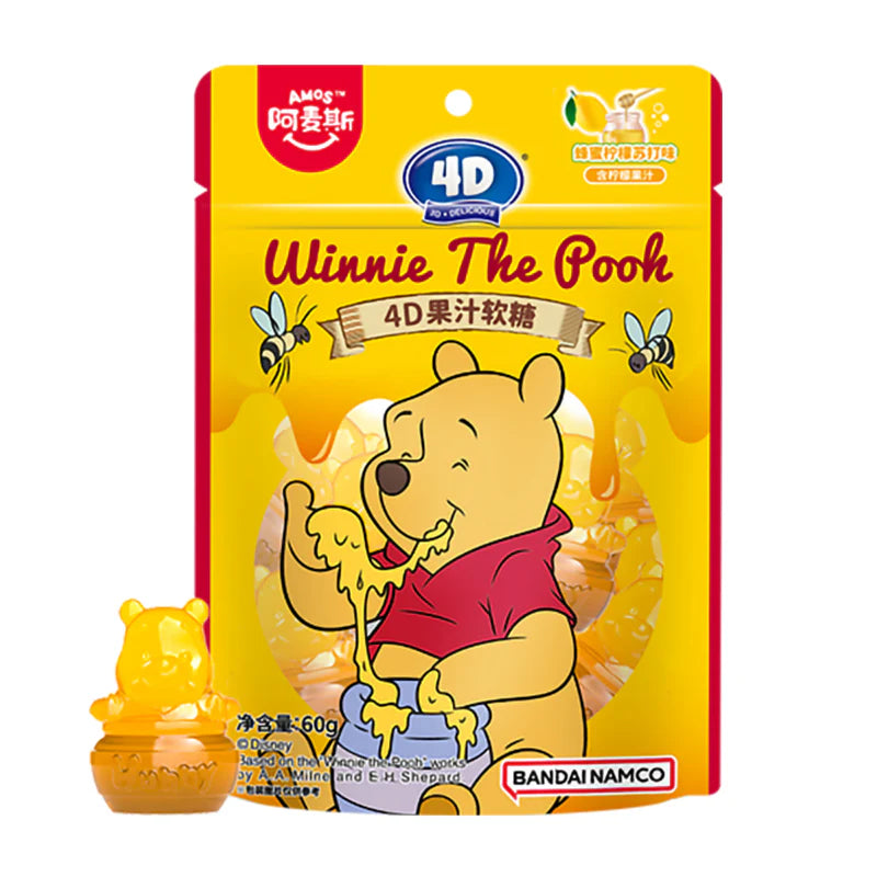 Amos Bandai 4D Winnie the Pooh Gummies 60g (8 pack)