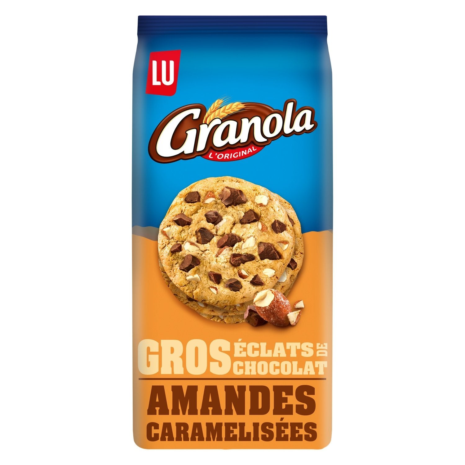 Lu Granola Cookies aux gros éclats chocolat et aux amandes caramélisées 184g (10 pack)