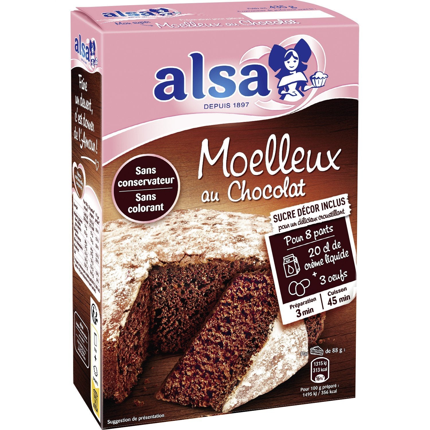 ALSA Mouelleux Chocolat 435g (7 pack) -