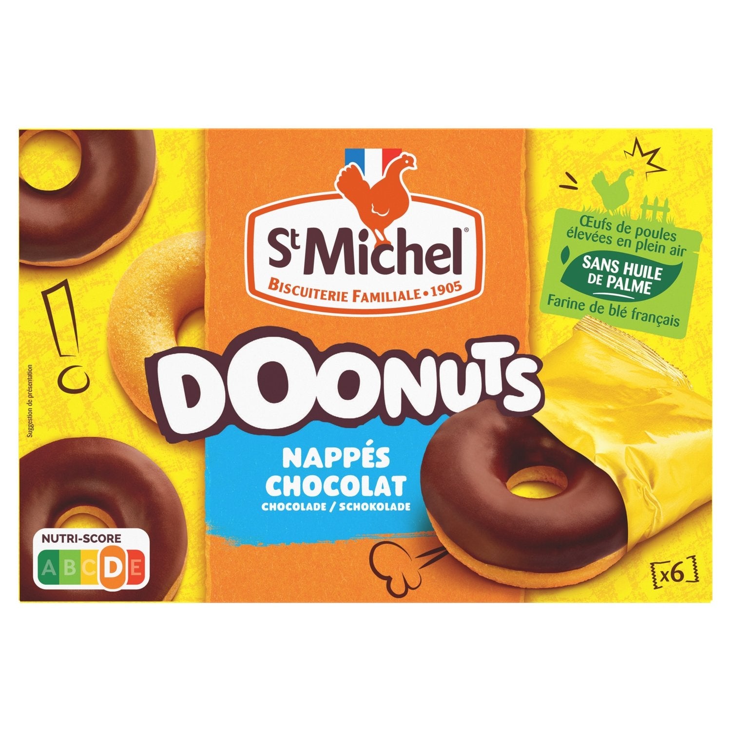 St Michel Gâteaux Doonuts Nappés Chocolat Au Lait 180g (9 pack) -  B16