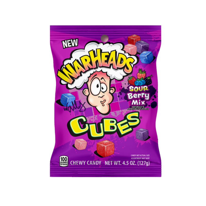 Warheads peg bag Berry Cubes 127g (12 pack)-B72 - B73 - D23