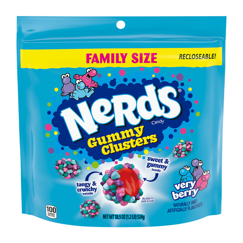 Nerds Gummy Clusters Very Berry Family size 524 g (5 Pack) - Xsol