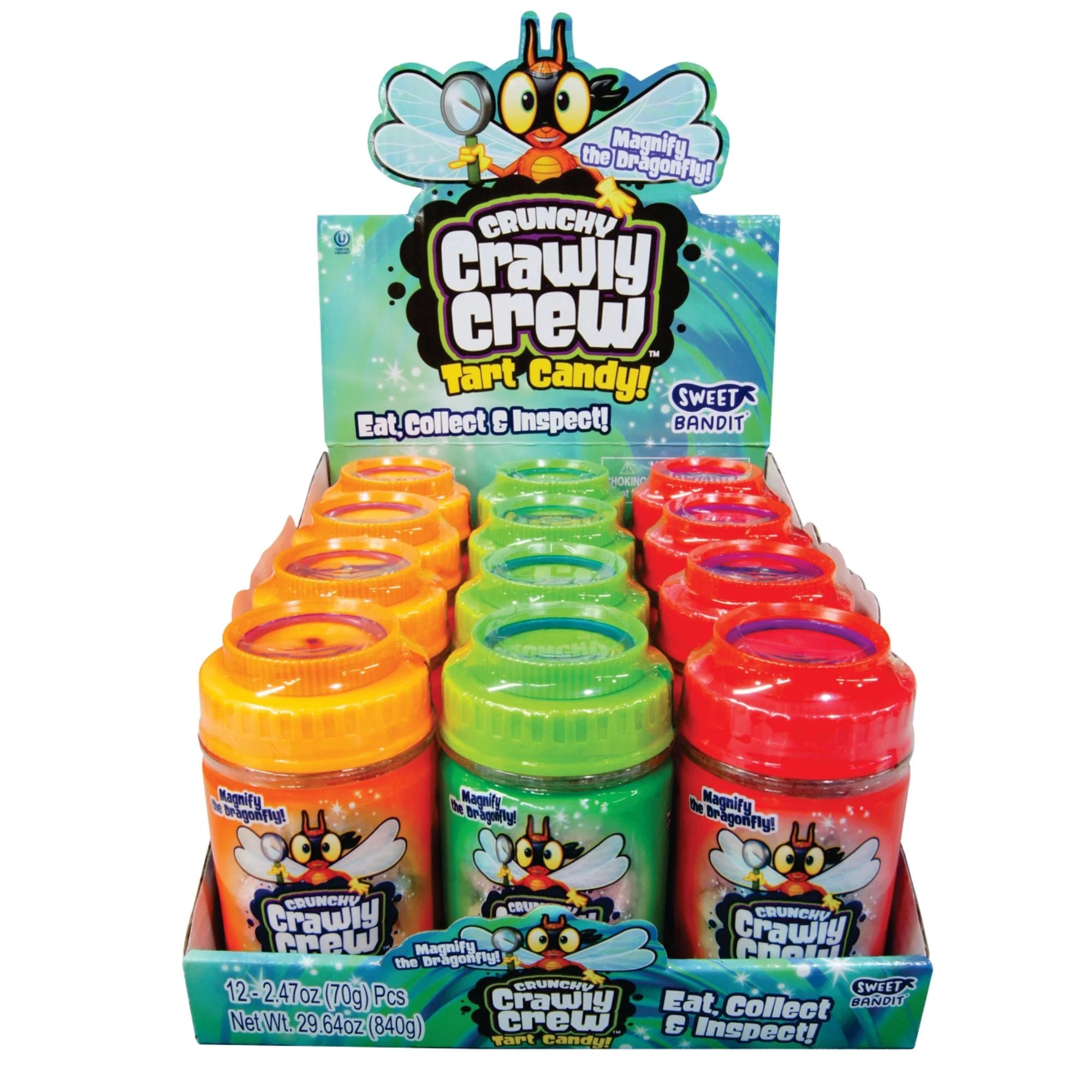 SWEET BANDIT Crunchy Crawly Crew Tart Candy 70g (12 Pack) - Z67