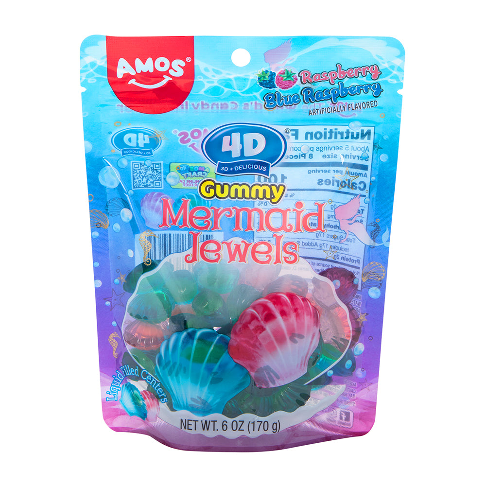 Amos 4D Gummies Mermaid Jewels 170g (12 Pack) - H45