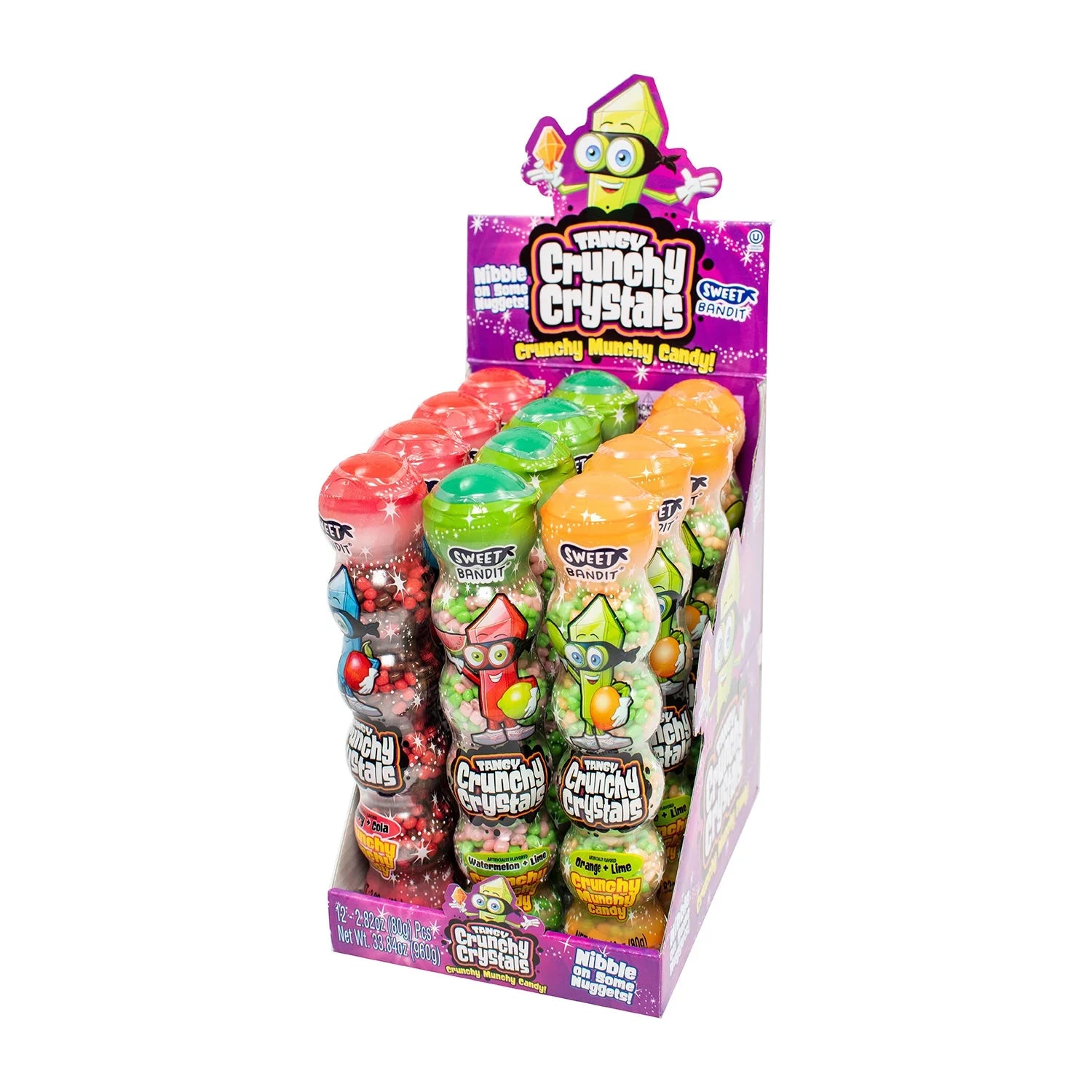 SWEET BANDIT Tangy Crunchy Crystals 80g (12 Pack) - Z67