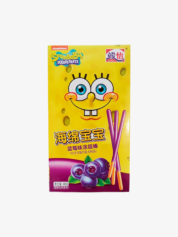 SpongeBob SquarePants Finger Sticks Blueberry Flavor 48g (36 pack)  - H29.