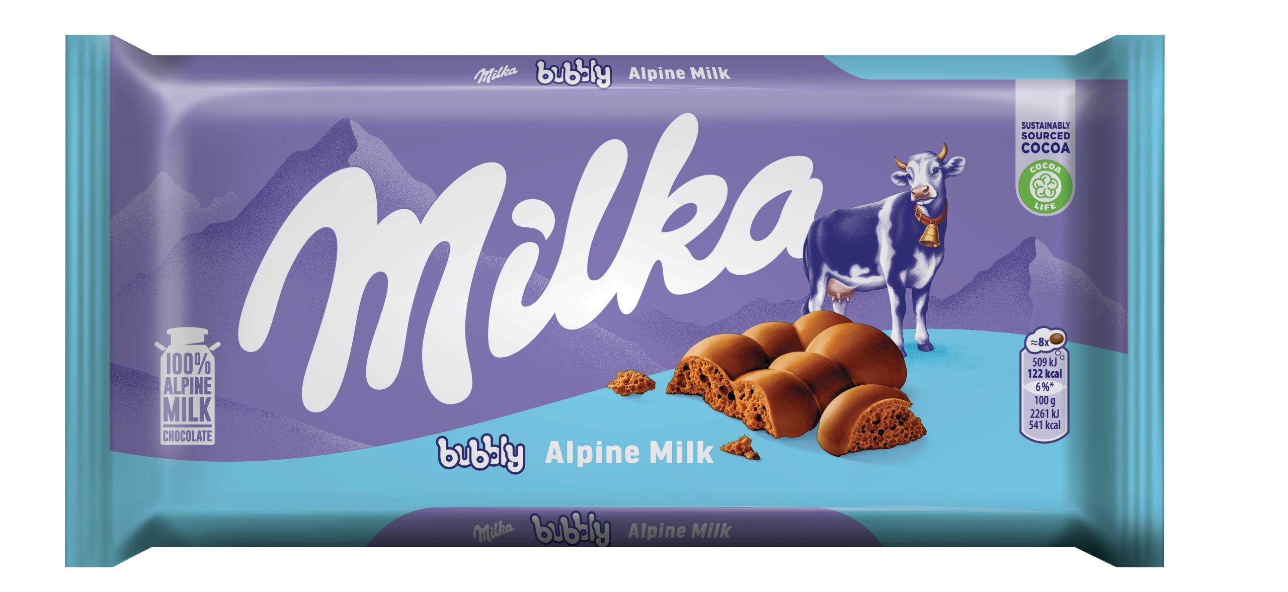 MILKA Bubbly Alpine Milk 90g (14 pack) C1