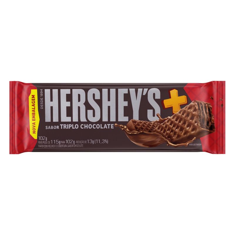 HERSHEY'S Choco Wafer Triplo Chocolate 102g (48 pack) (Brazil)