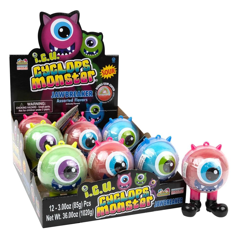 KIDSMANIA I.C.U. Cyclops Monster Jawbreaker 85g (12 Pack) - Z23