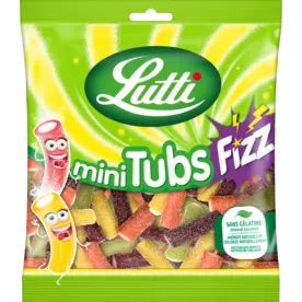 LUTTI Mini Tubs Fizz 100G (14 pack) - Veggie .