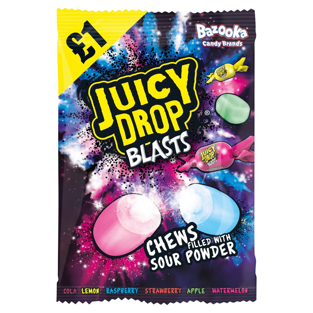 Bazooka Juicy Drop Blasts 120g (12 pack)