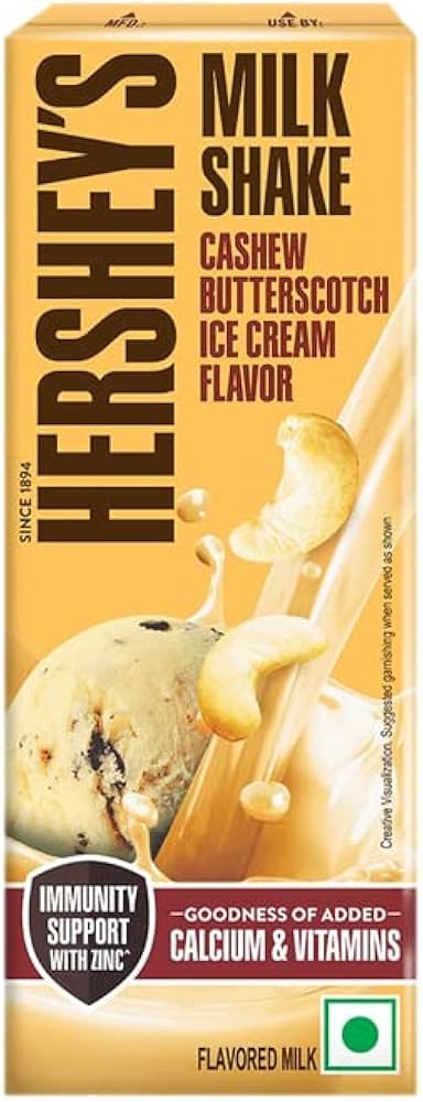 Hershey's Milkshake Cashew Butterscotch N' Cream  Flavor 180ml (30 pack)