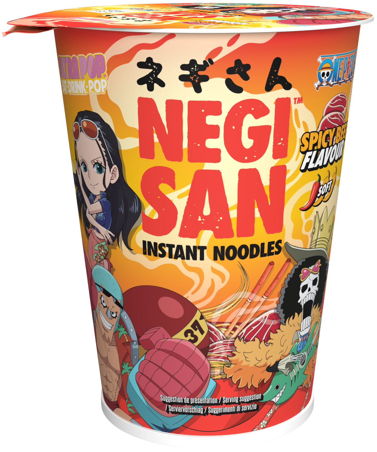 One Piece Robin / Franky / Brook Beef Instant Noodle Cup 65g (8 pack) Z96/Z97