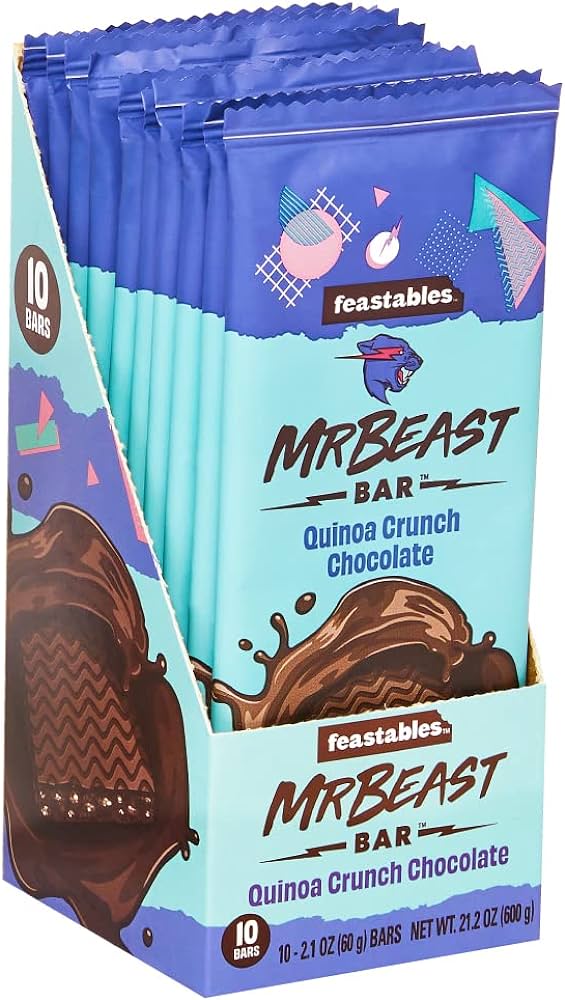 Mr Beast Chocolate Bar with Crispy Quinoa 60g (10 pack) - D4