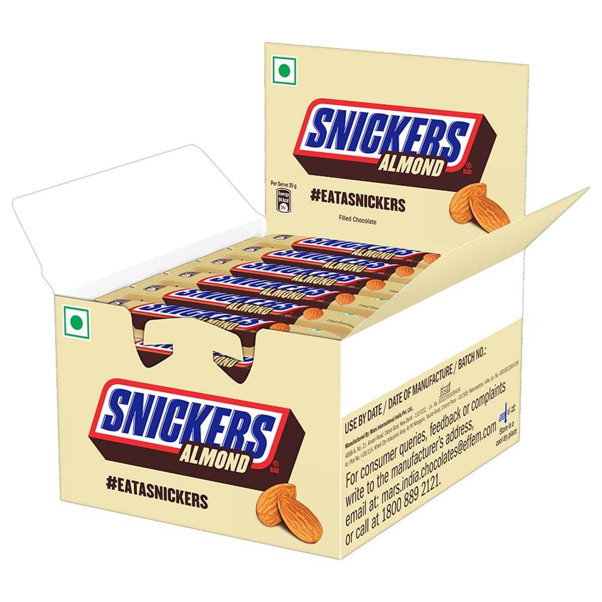 SNICKERS MASTERCASE DEAL! Almond 42g (12x15 pack) -