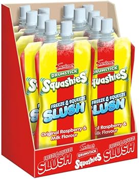 Swizzels Drumsticks Slush Pouch Rasberry & Milk 250g (12pack)