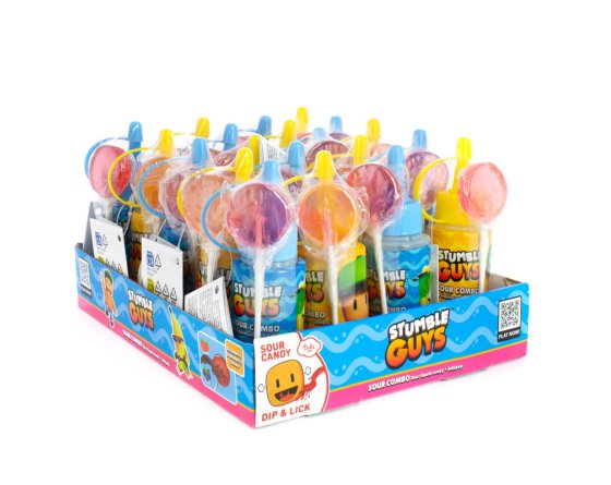 Stumble Guys Sour Liquid Candy + Lollipop 50g (20 pack) - H63