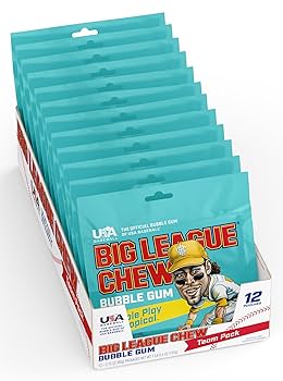 BIG LEAGUE  Chew Triple Play Tropical 60g (12 Pack) - R29
