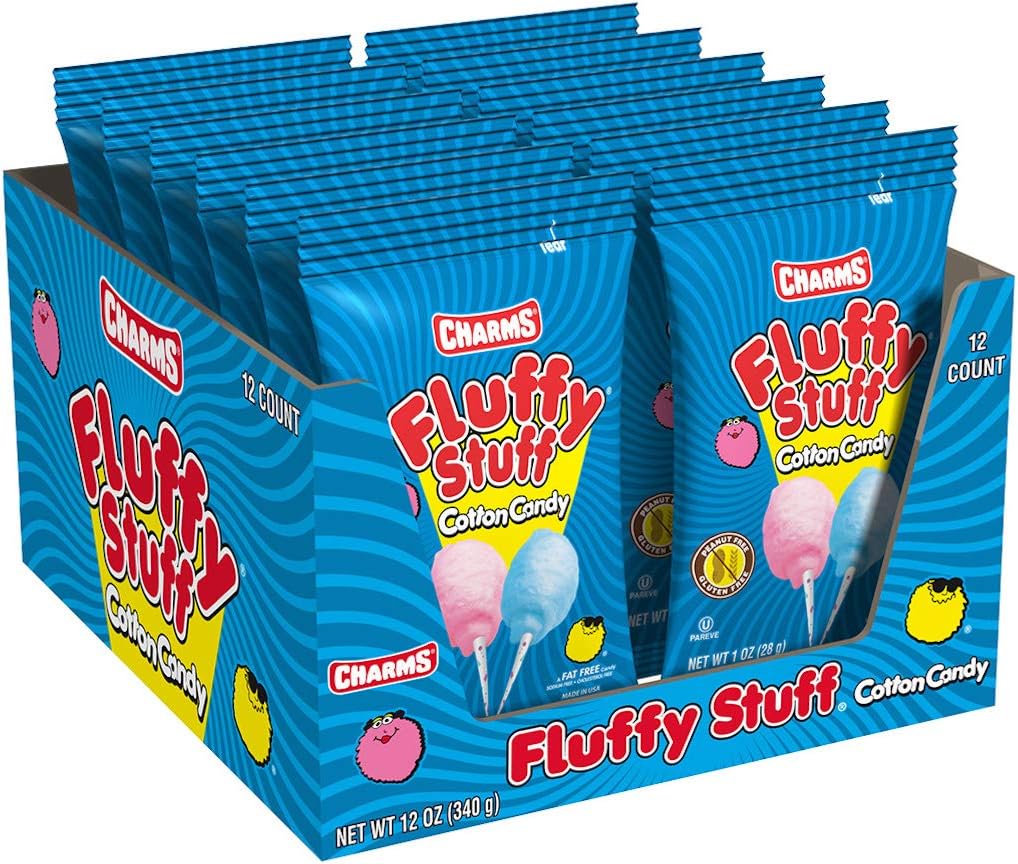 CHARMS Fluffy Stuff Barbe à papa 71 g (paquet de 24)