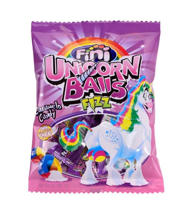 Fini Booom Unicorn Balls Candies 80g (Pack 12)  - Veggie -A18