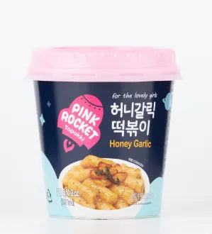 YOUNGPOONG Pink Rocket Honey Garlic Tteokbokki Cup 120g (30 Pack)- C-24, C-06 sol