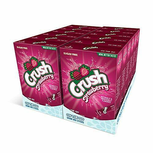 Crush Singles To-Go Strawberry Drink Mix, 6 sticks  (12 pack)