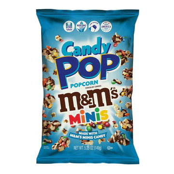 Candy Pop M&M Minis Popcorn 149g (pack 12) - W39