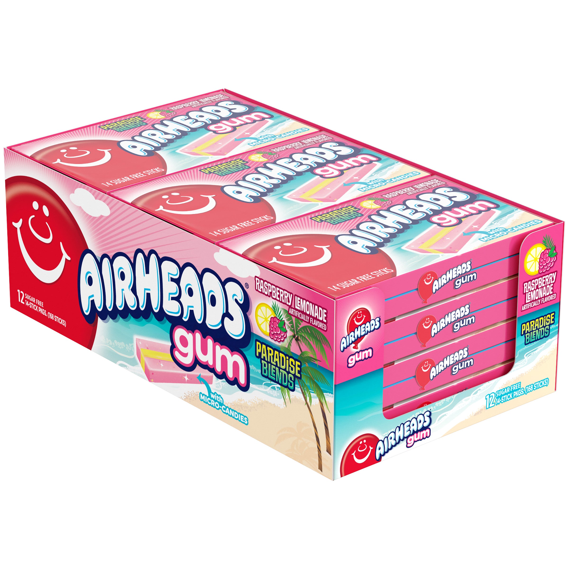 AIRHEADS Gum Raspberry Lemonade 33g (12 Pack) - V63