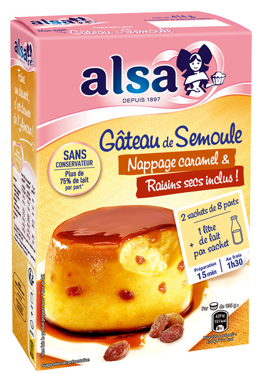 ALSA Gateau de Semoule  2 sachets 414g (7pack)  - O