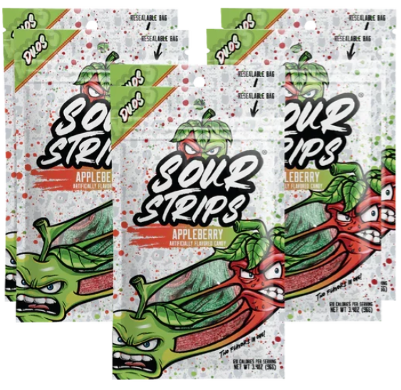 Sour Strips Duos Appleberry 96g (12 Pack) - Z81