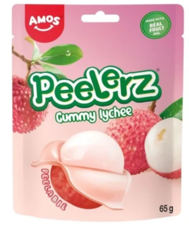 AMOS Peelerz Gummy Lychee 65g (24 pack) -