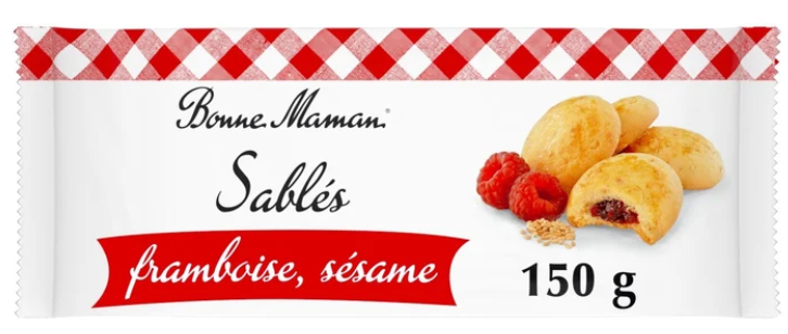 Bonne Maman sablés Framboise -Sésame 150g (8 pack) -