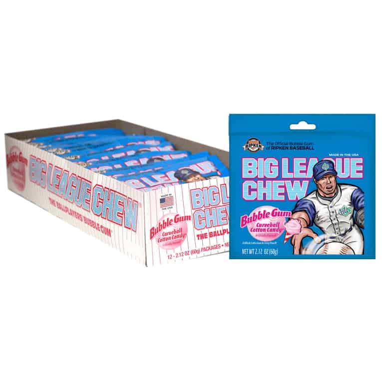 BIG LEAGUE Chew Curveball Cotton Candy 60 g (12 Pack) - X68