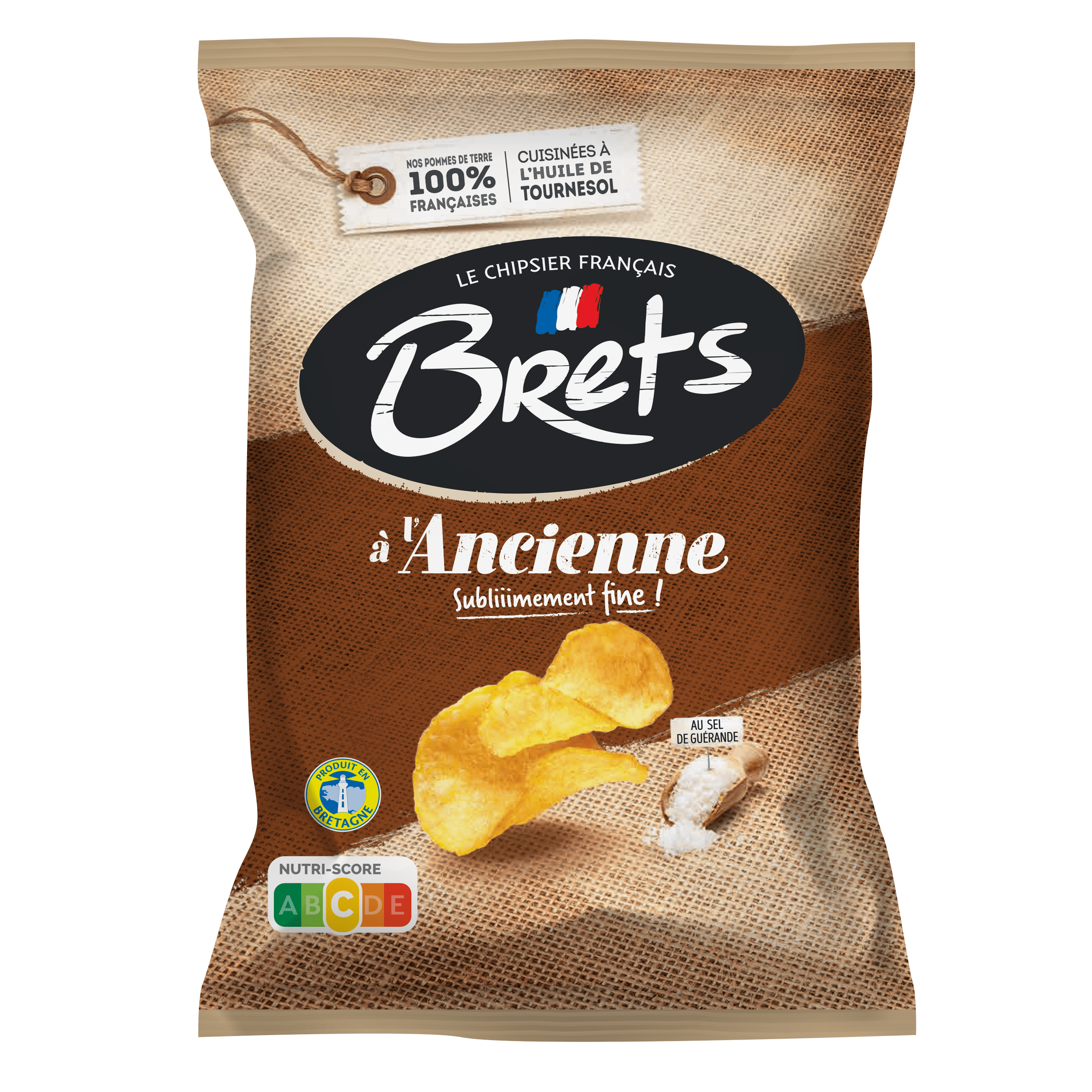 Bret's Chips à l'ancienne au sel de Guérande 125g (10 pack)