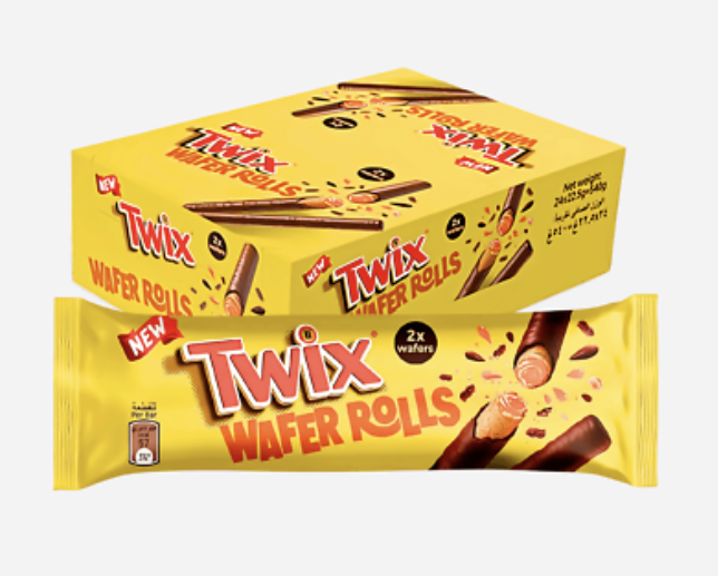 TWIX MASTERCASE DEAL - Twix Wafer rolls 22.5g - (24x12 packs) A104