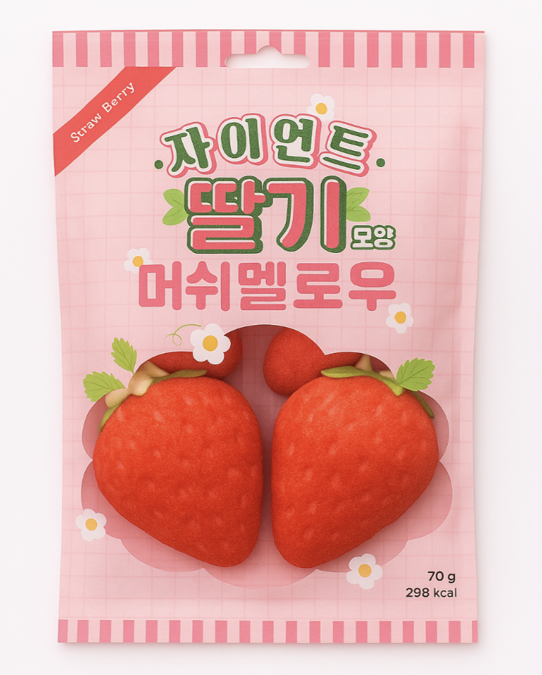 WEENY BEENY - Giant Strawberry Marshmallow 70g (10 pack) -B17