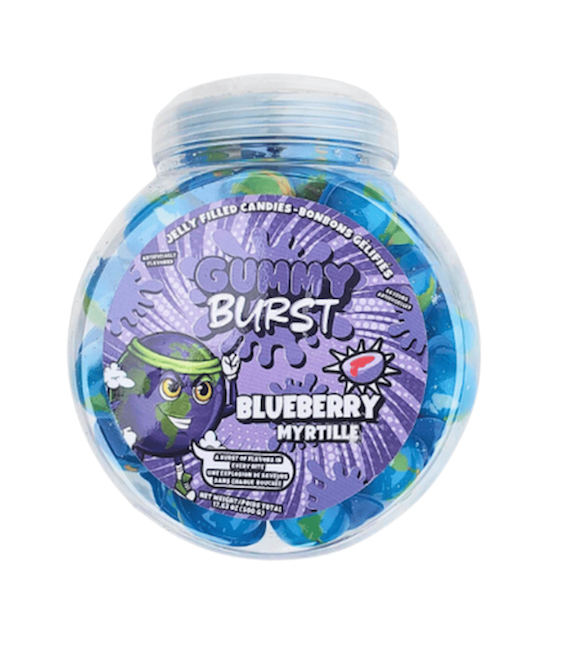 Gummy Burst Jelly Filled Candies Blueberry Halal 10g (50 pack)