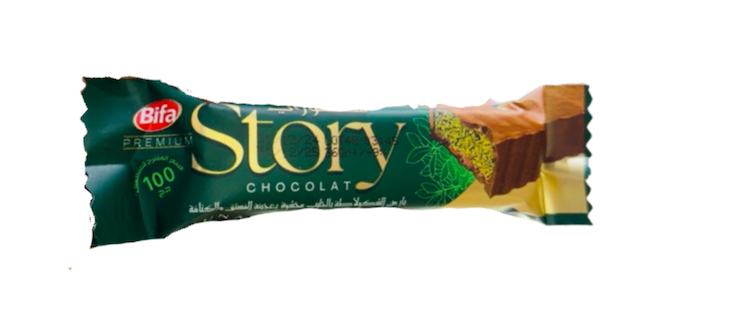 BIFA - STORY KUNAFA PISTACHIO PREMIUM CHOCOLATE BAR 36g (ALGERIA) - ( 24 pack) - J9