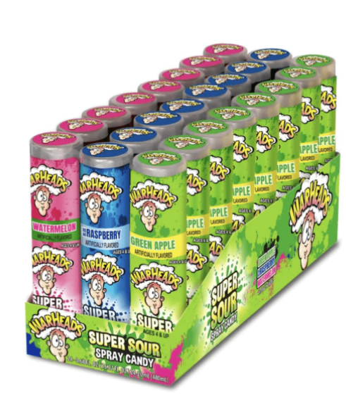 WARHEADS Super Sour Sprays 20 mL (24 Pack) X7