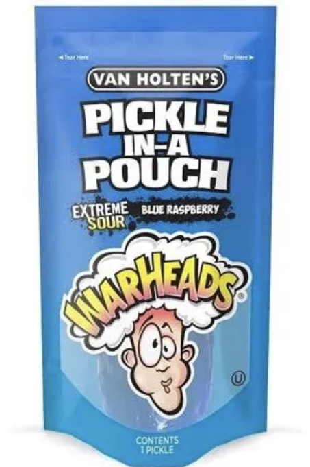 Van Holten's - Warheads Blue Raspberry Blue Pickle 5oz  (12 pack) -