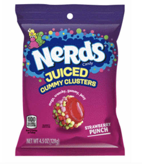 Nerds Juiced Gummy Clusters 128g (12 pack)
