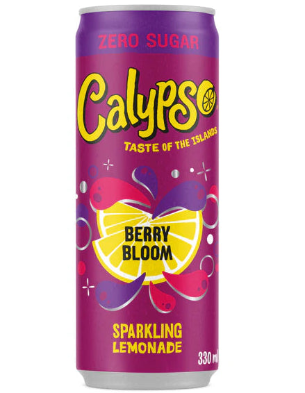 CALYPSO Sparkling Lemonade Berry Bloom Zero Sugar 330ml (12 pack)