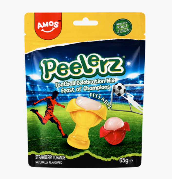 AMOS Peelerz Football World Cup Gummy 65g (24 pack)