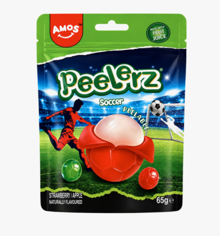 AMOS Peelerz Soccer Gummy 65g (24 pack)