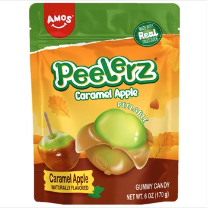 AMOS Peelerz Gummy Caramel Apple 170g (12 pack)