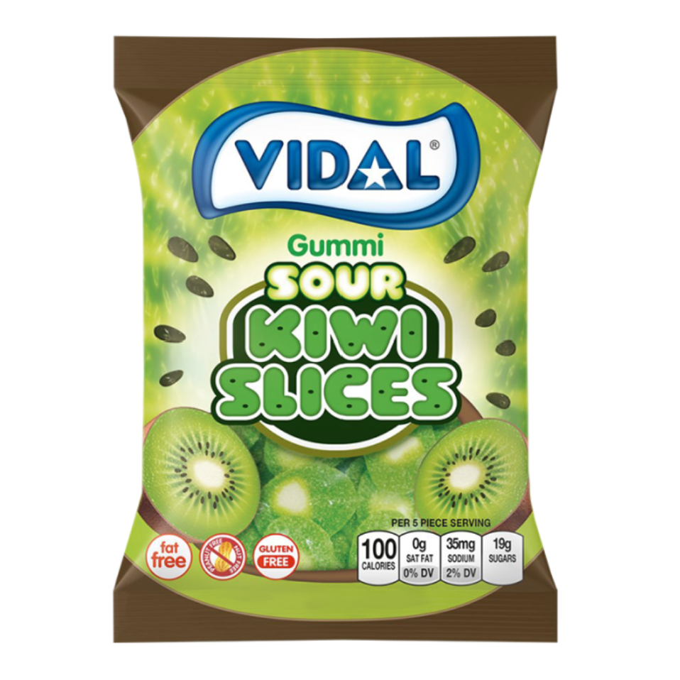 VIDAL Sour Kiwi Slices 100g (14 pack) - Z84