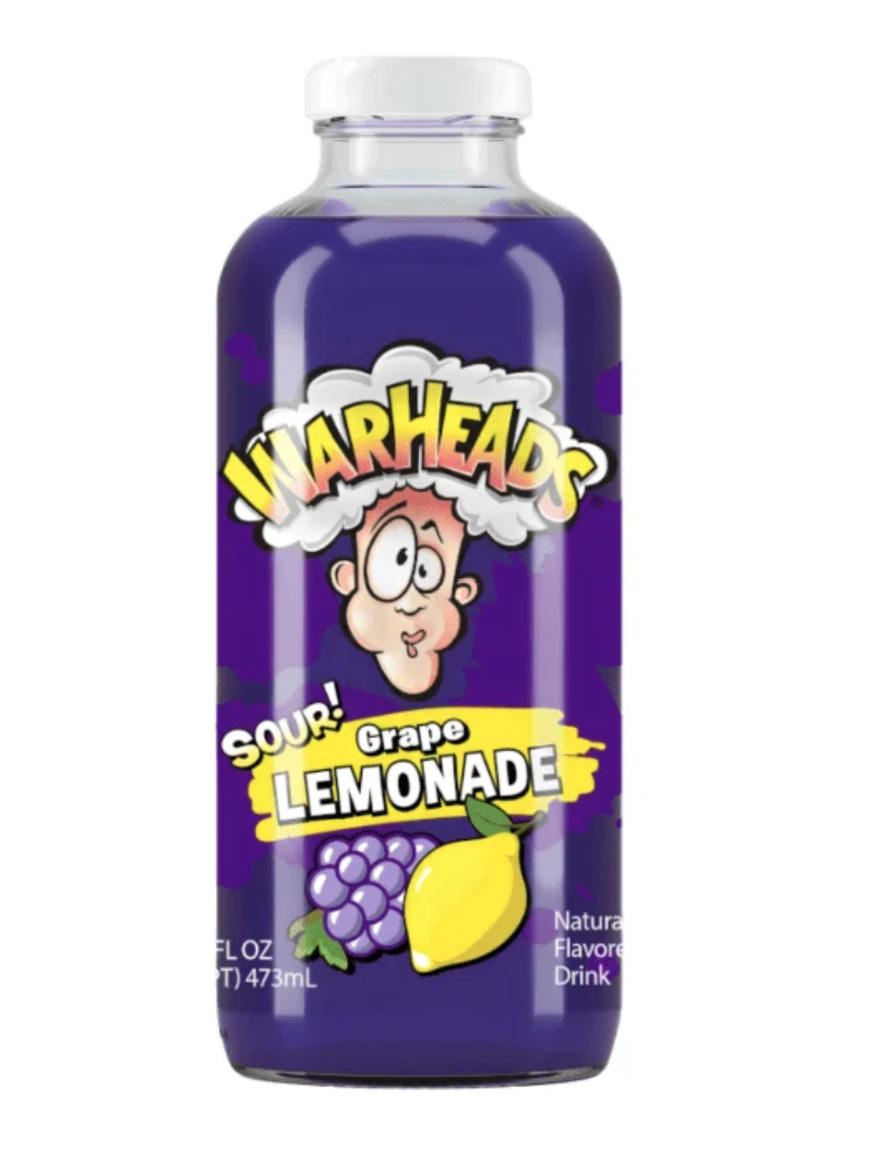 WARHEADS Grape Lemonade 473 ml (12 pack)