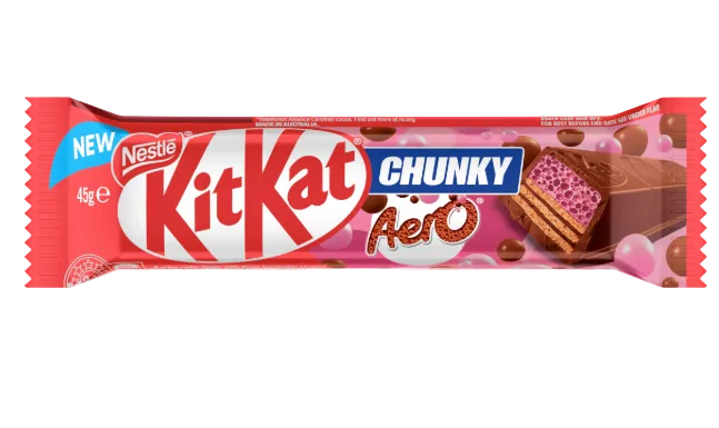 KIT KAT Chunky Aero Strawberry 45g  (36 pack) -D1